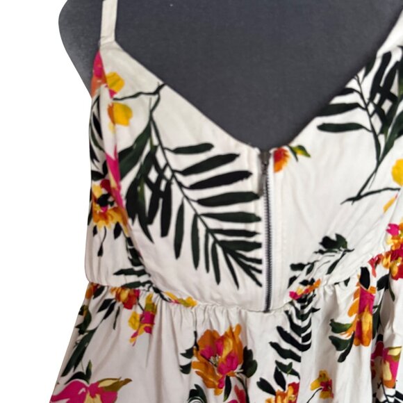 Torrid Floral Print Plus Size Tank Top With Zipper Closure Size 1X - Picture 3 of 6